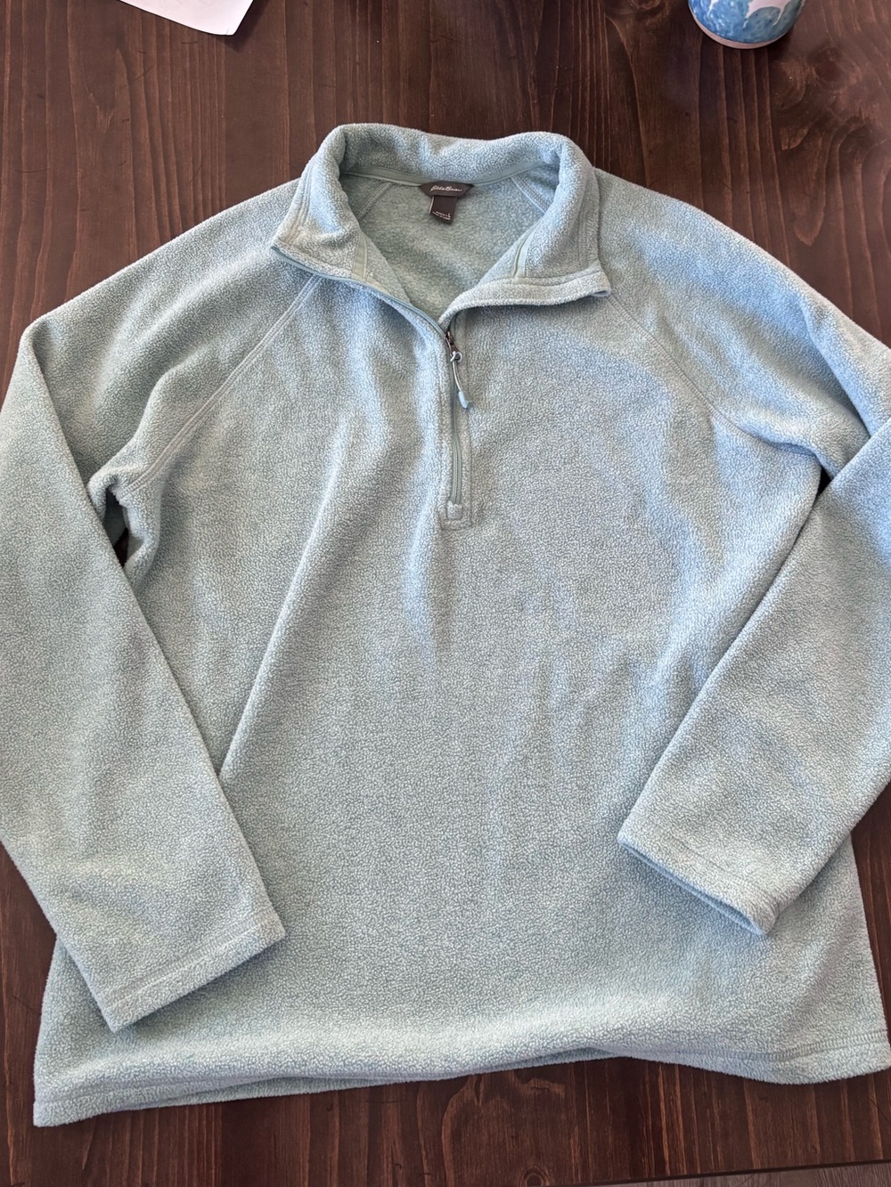Women’s Eddie Bauer Light Blue Quarter-Zip Fleece Pullover